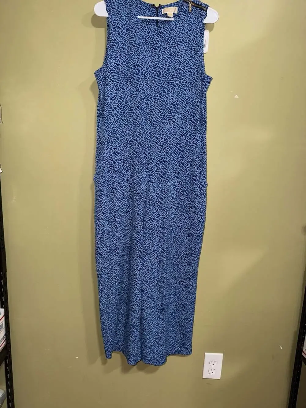 Michael Kors Sleeveless Floral jumpsuit in Blue